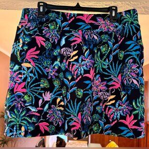 Lilly Pulitzer Luxletic Monica Skort Onyx Paradise Glow size 14